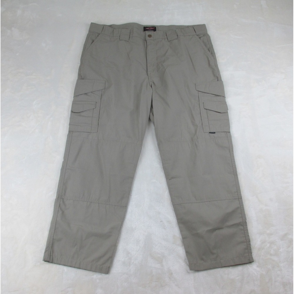 Tru Spec Pants Mens 44 Brown‎ Cargo Utility Workwear Ripstop Double Knee 44X30